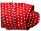 Christa-Bänder Motivband Punkteband Rot Weiß mit Draht 40mm