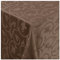 Tischdecke Damast Stoff Barock Tulpen Tischtuch Bügelarm eckig 100x100 cm in Braun mit umgenähtem Rand Premium Qualität