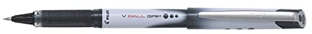 PILOT Vball 5 Grip - Penna a sfera a inchiostro liquido, punta da 0,5 mm, confezione da 12, colore: Nero