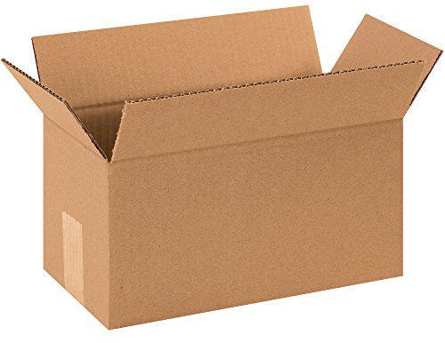 Aviditi 1266 largo ondulado caja, 12 cm de largo x 6 cm de ancho x 6 cm, Kraft (paquete de 25)