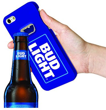 Bud Light Bottle Opener Case for Apple iPhone 6/6S Beer Opener Case. BudLight Slim Portable iPhone Case with Bottle Opener for Beer. Bud Premium Protective Case 5.5 inch Hybrid– Blue Style