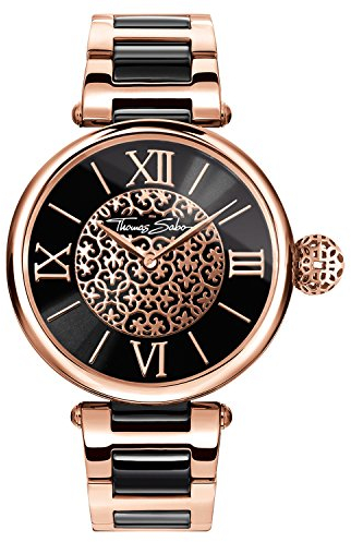 Thomas Sabo Damen-Armbanduhr Karma Analog Quarz Edelstahl WA0280-268-203-38 mm