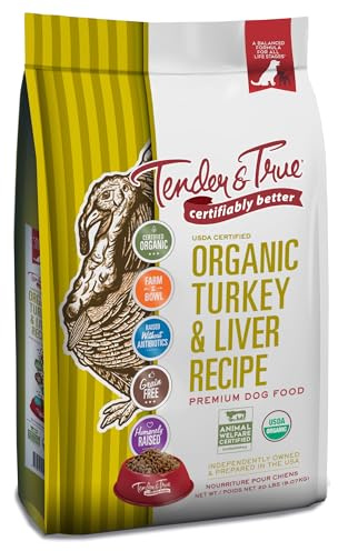 Tender & True Pet Nutrition Organic Turkey & Liver Recipe Dog Food, 20 lb (46012)