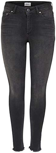 ONLY Damen Onlblush Mid ANK Rw Rea1099 Noos Jeans, Black Denim, L / 30L EU