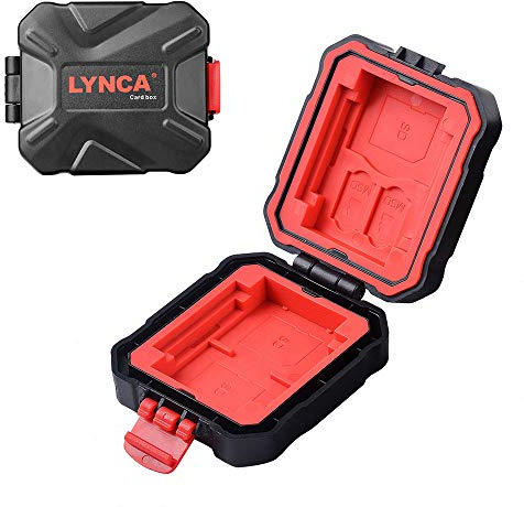 LYNCA Memory Card Case Holder, Memory Card Hard Protector Case Professional Water-Resistant Anti-Shock Camera Card Storage Box for 3 SD Cards 2 TF/Micro SD Cards 2 CF Cards 2 XQD Cards