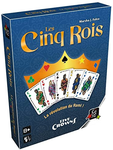 Gigamic - LES CINQ ROIS - Le jeu de cartes inspiré du Rami et connu dans le monde entier qui séduira les joueurs occasionnels et passionnés - De 1 à 7 joueurs - A partir de 8 ans.