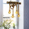 A.1.Coo Hemp Rope Pendant Lamp, Vintage Industrial Style, 4 Bulbs, E27, 60W, 51cm x 16cm x 13cm, Yellow, Living Room