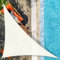 AXT SHADE Toldo Vela de Sombra Triangular 4x4x5,65m Protección Rayos UV y HDPE Transpirable para Exterior Terraza Patio Jardín-Crema