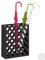 Relaxdays Parapluie XL, Porte-Cannes rectangulaire, Acier, Portable, 48 x 40 x 15 cm, Noir