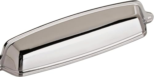 Amerock | Cabinet Cup Pull | Polished Chrome | 5-1/16 inch (128 mm) Center-to-Center | Stature | 1 Pack | Drawer Pull | Drawer Handle | Cabinet Hardware
