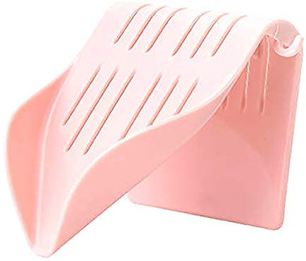Estante de ducha Caddy, taza de succión para el hogar, baño de pared, soporte de jabón de ducha, recipiente de plato de drenaje, color rosa