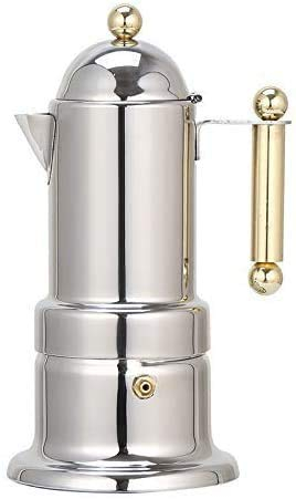 Regun Caffettiera, Moka Pot in Acciaio Inox, Piano Cottura Espresso French Press Pot, Macchina da caffè, con Valvola di Sicurezza e Maniglia Ergonomica, per Casa, caffè, Uso DIY o Professionale