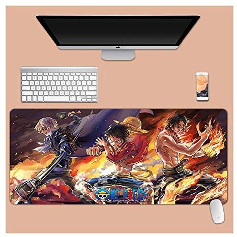 Mouse Mat One piece 900x400mm Anime Mouse Pad, keyboard mouse mats, Extended XXL Large Professional Gaming Mouse Mat with 3mm-Thick Rubber Base, for Desktop PC, C