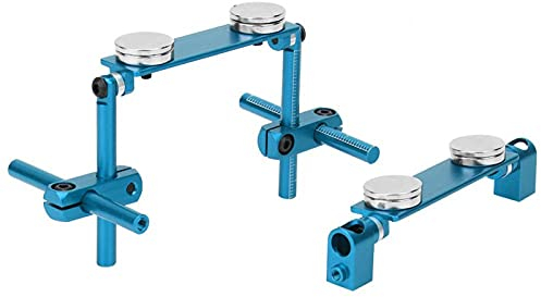 Tbest Rc-Karosserie-Montagesatz, Aluminium Magnetic Invisible Body Shell Mount-Kit Für Hsp 1/10 Rc-Rennwagen(Himmelblau) Magnet Karosseriehalter