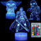 ZYTC 3D-Nachtlicht für Kinder Illusion drei Modi von Darth 7 Farbe dekorative Lichter