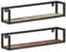 vidaXL 2X Wandregal Industriestil Bücherregal Schweberegal Wandboard Regalbrett Hängeregal Dekoregal CD DVD Regal 80cm Recyceltes Massivholz