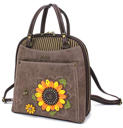 Chala, umwandelbarer Rucksack, Damen-Schultertasche mit verstellbarem Riemen, Mid-size