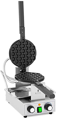 Royal Catering Piastra per Waffles Cialdiera Per Waffel Cialde Belga RCPMW-1400K (3-10 min, 250 °C, Timer)