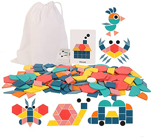 180-teilige kreative Stichsäge aus Holz Holzpuzzle 3D Wooden Puzzle Einzigartige Form Toy Puzzleteile Holz Puzzles Spielzeug Mysterious Bild Lernspielzeug Geschenk für die Früherziehung von Kindern