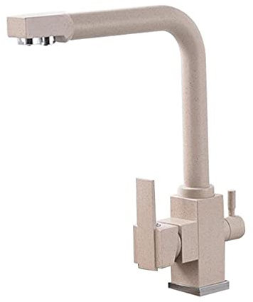 Rubinetto Cucina 3 Vie per Depuratore, Ottone 3 In 1 Rotazione Rubinetto per Osmosi A Tre Vie-Avena