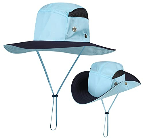 Zhiyao Fischerhüte Damen Herren Sommerhut Strohhut Outdoor-Hut Gartenhut Faltbar Safari Sonnenschutz Hut Buschhut Hikinghut fur Sommer Strand Wandern Angeln Party Hochzeit