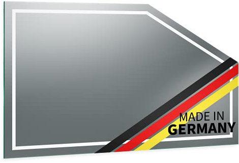 Spiegel ID Modena: LED Badspiegel mit Dachschräge 60x120cm (Breite x Höhe) - nach Wunsch anpassen - Made in Germany - Beleuchtung: rundherum - Lichtfarbe: neutralweiß