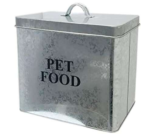 Hogar y Mas Caja Metalica para Comida DE Mascotas 21X25,5X15