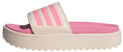 adidas Adilette Platform Slides, Diapositive Donna, Wonder Quartz/Beam Pink/Taupe Met, 44.5 EU