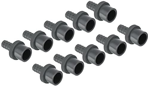 PATIKIL UPVC Réducteur Tuyau Raccord 20mm Diamètre Extérieur 11mm Barbelé, 5 Paquet Droit Accouplement Adaptateur Connecteur, Gris