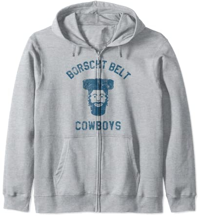 Borscht Gürtel Cowboys Jüdische Katzenfähigkeiten Upstate Ny Sport Kapuzenjacke