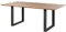 MASSIVMOEBEL24.DE | Swiss Edge Esstisch aus Massivholz | aus Akazienholz - Natur, lackiert | + U-Beine in Schwarz matt | 200x100 cm | Massivholztisch Esszimmertisch
