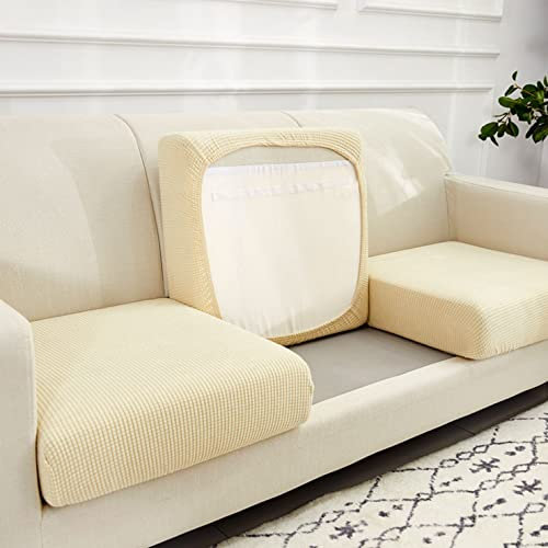 WEJOY Sofa Sitzkissenbezug, Stretch Sitzkissenschutz, Elastischer Kissenbezüge, Husse Überzug Bezug Für Sofa Sitzkissen, rutschfest Stoff Tartan
