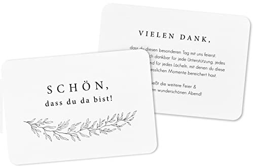50 Tischkarten Hochzeit, Namensschilder, Platzkarten, Tischkarten Geburtstag, Namenskarten - Klassik
