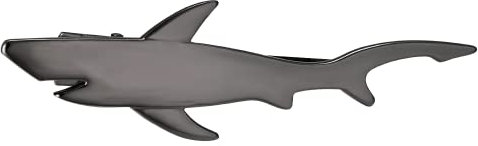 RunootPR Pince à cravate en forme d'animal pour homme - Requin - Hibou - Éléphant - Dauphin - Poisson - Noir - Argent - Doré - Fantaisie -, 2, Laiton, Pas de gemme