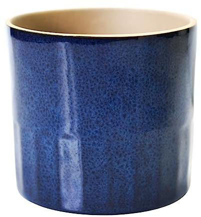 Ivyline Pflanzgefäß, Keramik, Blau, 20 x 17,5 cm (H x T)