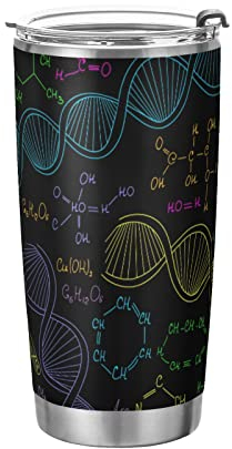 FJAUOQ Tumbler Dna Strands Insulated Coffee Cup Beverage Container Office Travel Mug with Straw and Lid 20oz Back to School Gift