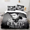 Shaari 3D Drucken Elvis Presley Bettwäsche Set 135x200,Microfaser Einzelbett 1 Bettbezug Mit Reißverschluss + 1 Kissenbezüge 80x80