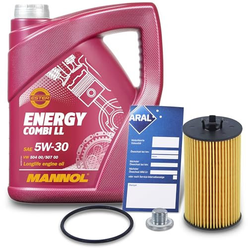 ATEC Germany Ölfilter + 5l 5W-30 Motoröl mit Dichtungen