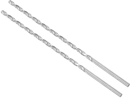 CoCud Barrenas Helicoidales de Acero de Alta Velocidad Extra Largas, Diámetro de 5,5 mm y Longitud de 250 mm, Barrena Helicoidal Recta, Para Metal, 2 Piezas