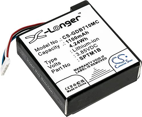 LoHuo Batteria di ricambio 1100 mAh/4,24 Wh compatibile con GoPro Hero 7 Silver, Hero 7 White, SPTM1B