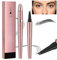 Magischer Augenbrauenstift, Neuer Wasserfester 3D-Microblading-Augenbrauenstift-Konturstift, Präziser Brauenstift mit 4 Spitzen Langlebiger Natürlicher Augenbrauenstift (Grau)