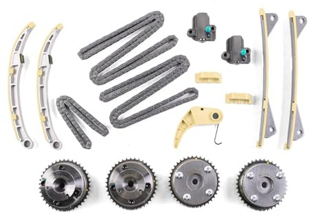 AUCERAMIC 16 pcs Engine Timing Chain Kit with VVT Gears Fit for Hyundai Kia