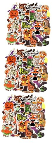 OSALADI 150blätter Halloween Aufkleber Kürbis Hexen Spukdesigns Für Scrapbooking Laptop Kühlschrank Partydekoration Für Halloween-feiern