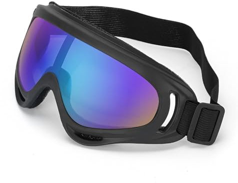 Occhiali da Sci per Uomo Donna,Occhiali da Moto,Maschera da Sci,Occhiali da Motocross,Maschere Sci,Maschere da Sci per Ciclismo Equitazione/Arrampicata/Sci,Anti Nebbia Anti-UV Antipolvere Antivento