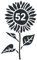 Pack of 3 Cute Sunflower Wheelie Bin Stickers - Recycling Box Stick On Numbers - Wheelie Bin Stickers Decorative - Sunflower Gifts - Easy to Apply (Black)