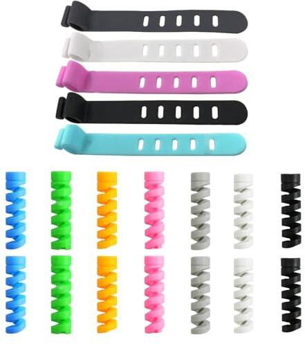 14 Enrouleurs De Câble Incassables, 5 Attaches De Câble, Protecteurs De Fils Et De Câbles, Protecteurs De Câble De Charge, Protecteurs De Ligne Téléphonique