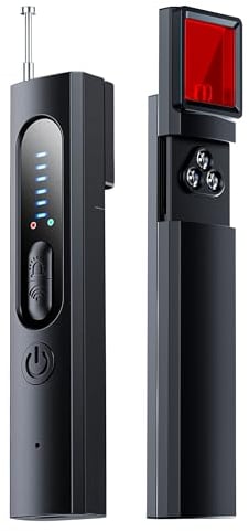 KIMTAR Wanzen Detektor RF Versteckte Kamera Finder Hidden Camera Detector Anti Aufnahme Detektoren GPS Tracker Detektor 6 Stufen Empfindlichkeit für Hotel Heim Büro