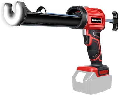 Akku Kartuschenpresse - Tragbar Kabellose Kartuschenpistole für Makita 18-21V Batterie, Professional Elektrische Silikonspritze mit LED-Licht Silikonpistole für Abdichten, Spachteln (ohne Akku)