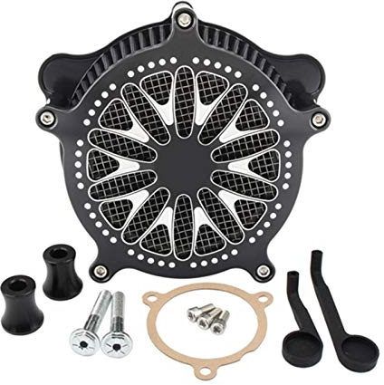 Pizgear Kit di aspirazione filtro aria, for Harley, Softail M8 Low Rider Sport Glide FXDR Touring Road King Limited Big Twin Cam filtri di aspirazione per depuratori d'aria per moto(B)