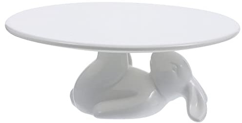 Gatuida 1set Stand Per Dessert Ceramica Forma Di Coniglio Vassoio Decorativo Per Torte e Cupcake Per Feste e Occasioni Speciali Design Elegante e Multifunzionale